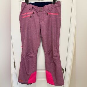 Marmot Women's Pink Purple Ski Pants with Hot Pink Accents